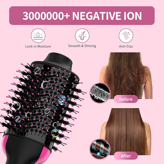 Get Livora hot air brush multi-function hair dryer with sleek design, showcasing its styling tool features and premium quality.