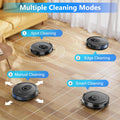 Get Livora Nano Robot Cleaner vacuum on a hardwood floor, showcasing its compact design and sleek appearance.