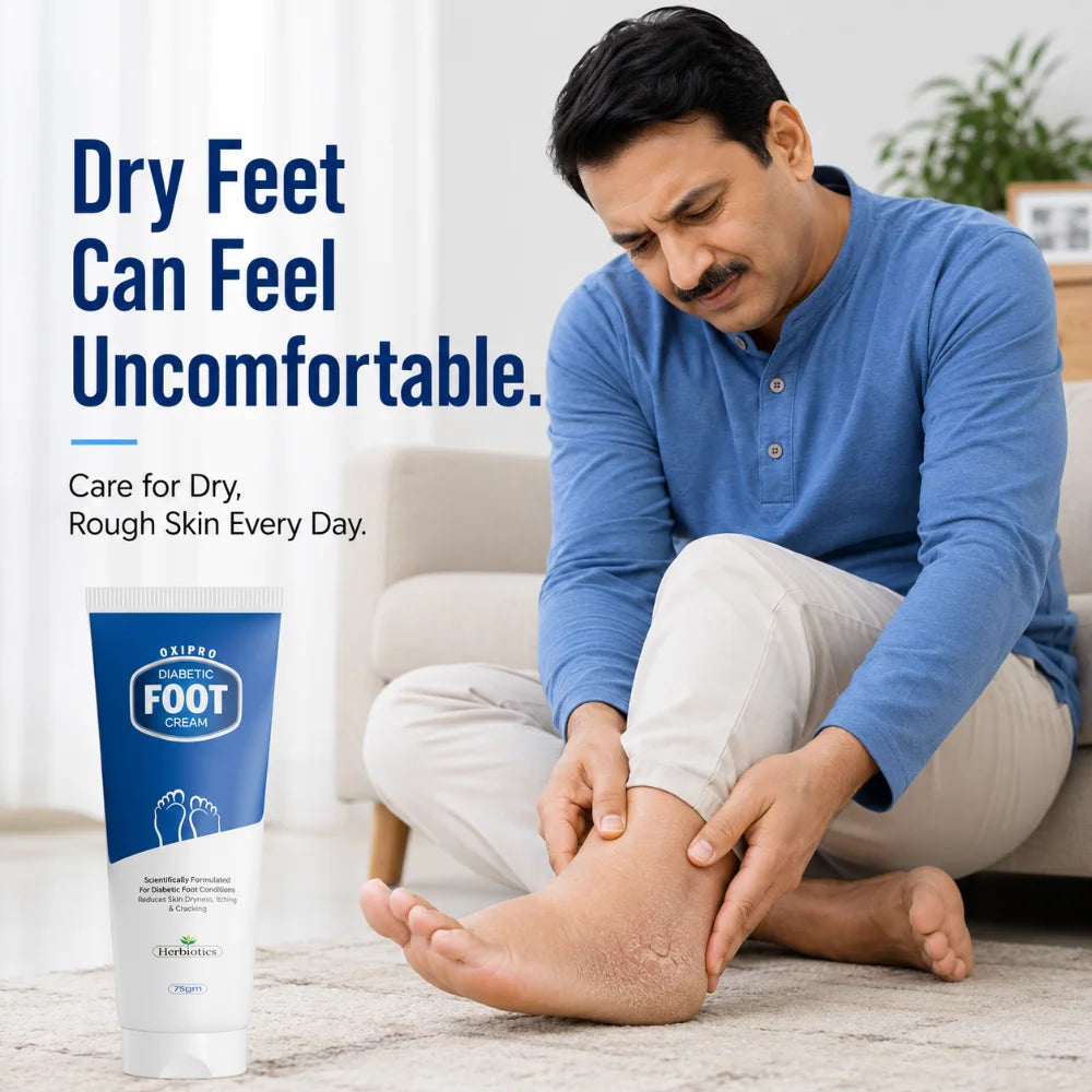 Oxipro Diabetic Foot Care Cream – Deep Moisture & Crack Repair for Sensitive Feet (75g)