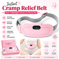 Period cramp relief heating belt - electric massager with adjustable heat and vibration for menstrual pain