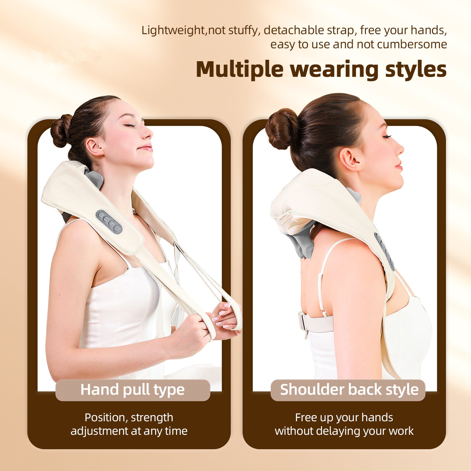 Get Livora neck and back deep tissue massager with ergonomic design for muscle relief and relaxation.