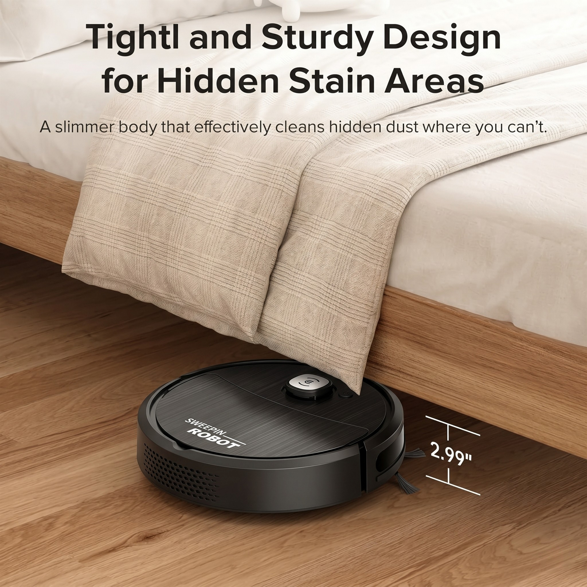 Get Livora Nano Robot Cleaner vacuum cleaner with sleek design and compact size for efficient home cleaning.