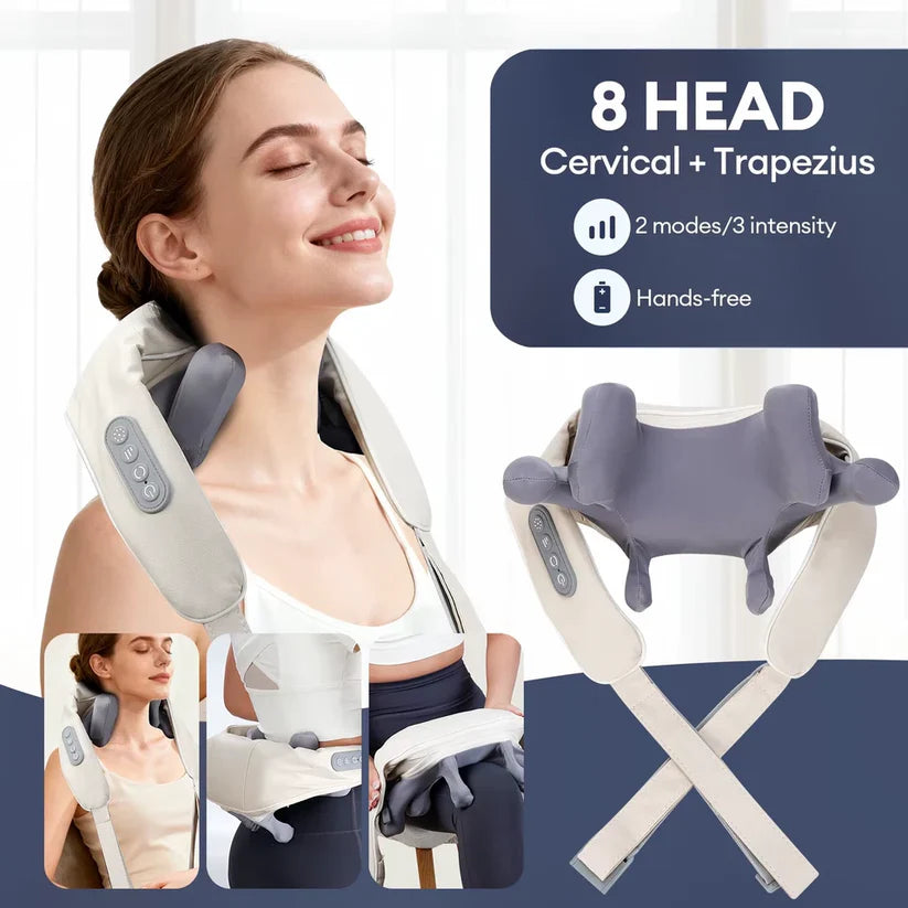Get Livora deep tissue massager for neck and back, featuring ergonomic design and multiple massage settings for muscle relief.